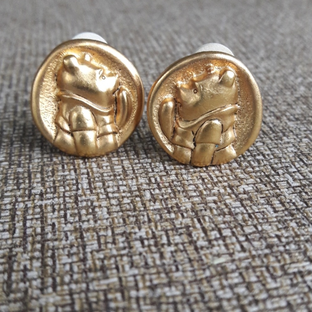 Darling Winnie The Pooh Earrings*VINTAGE* - Picture 4 of 7